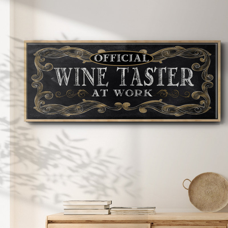 Dégustation de vin - toile encadrée