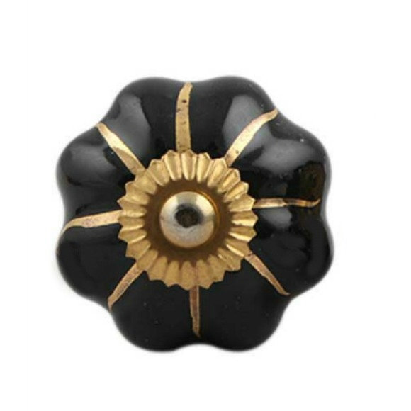 Hand Painted Flower Novelty Knob