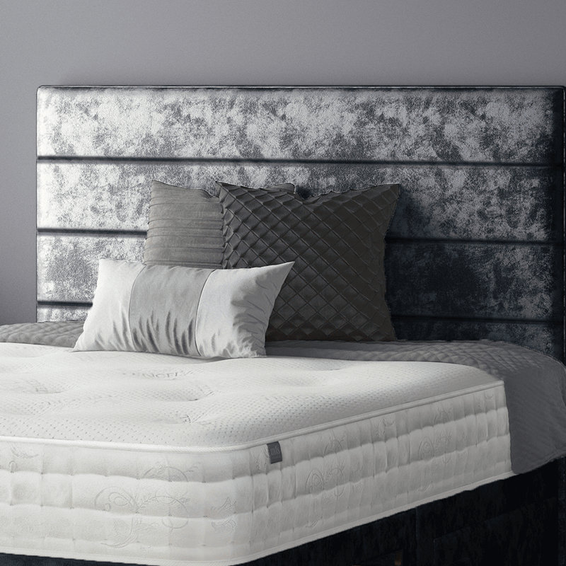 Brand Upholstered Velvet Panel Headboard, Kingsize (5'), Truffle