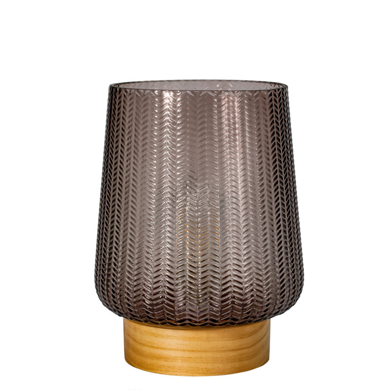 Elfetie Solid Wood Novelty Lamp, Brown/Grey