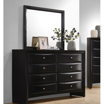 Commode 8 tiroirs avec miroir Emgbert