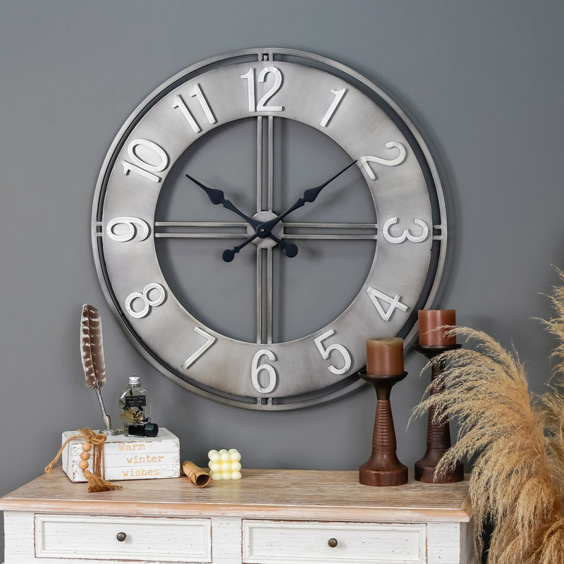 Horloge murale rétro surdimensionnée 30 "