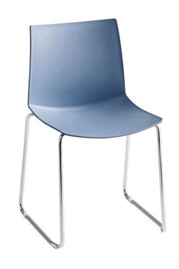 Chaise d'invité luge Kanvas, Bleu