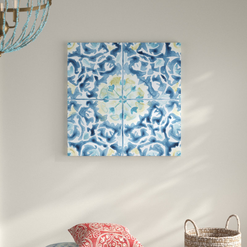 «Medallion Medley IV», peinture sur toile, H 12 po x l 12 po, Toile tendue