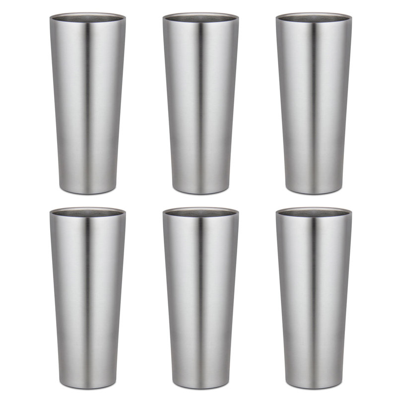 16 oz. Stainless Steel Pint Glass Set