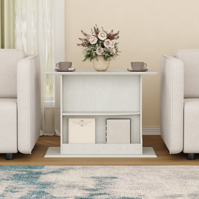 32" W End Table With Shelf For Living Room,Wood-Look Sofa Table,Acception Room Side Table,Coffee Desk With Magazine Rack. by Ebern Designs