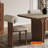 Retro light luxury rectangular dining table set-104024845