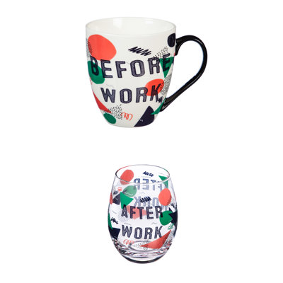 17oz. Ceramic Wine Glass Set