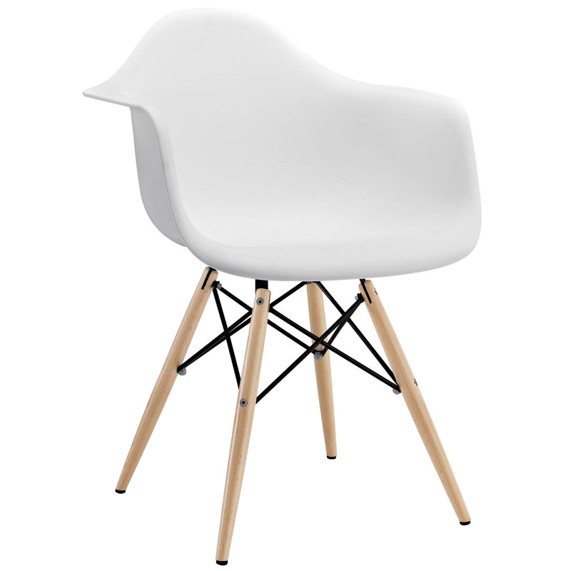 Chaise avec accoudoirs Pyramid, Blanc