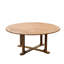 3 Seats 4 Pcs Grade-A Teak Wood Dining Set: 60" Round Table And 3 Devon Armless Chairs #01Dv73-1781758244-1781758270