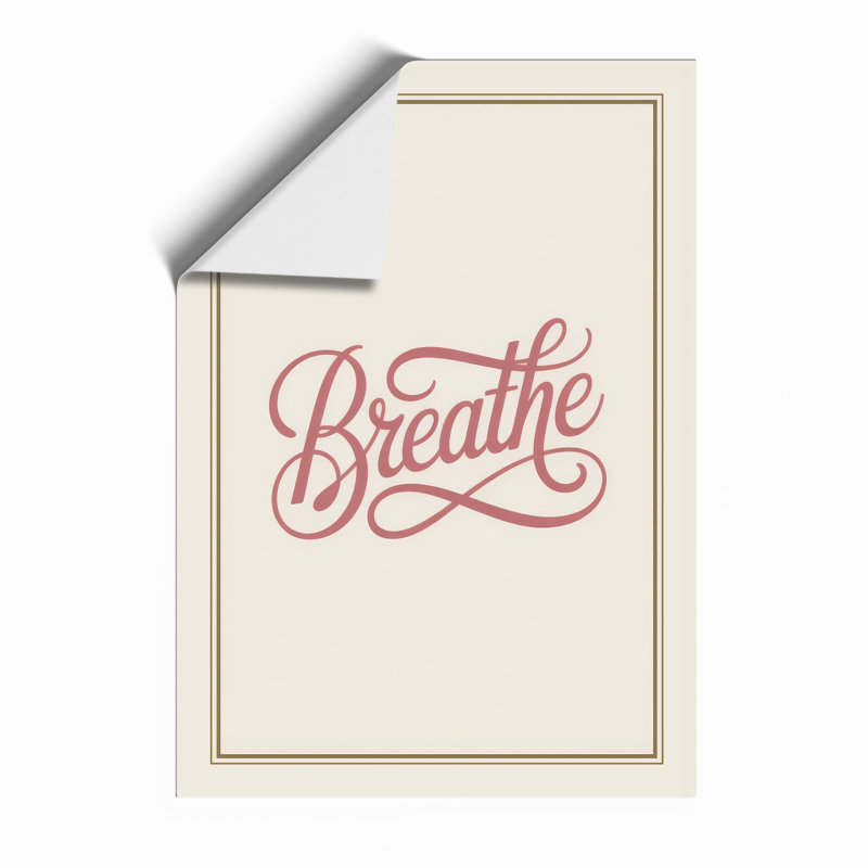 Breathe in Rose Minimalist - Framed Print, A2 - 59.4 x 42.0 cm, Unframed