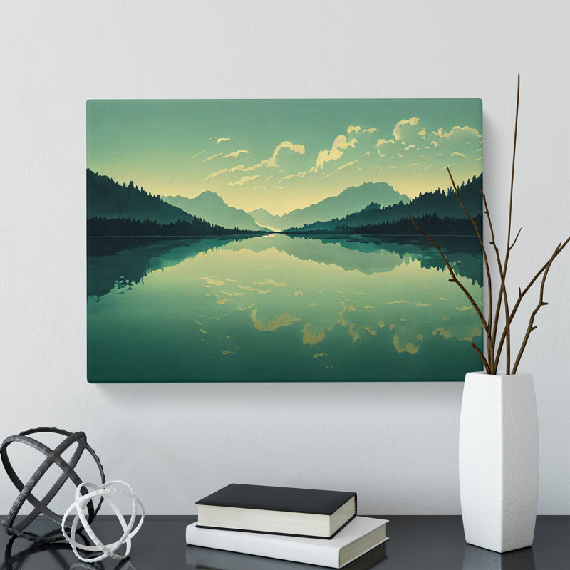 Mountain Lake Reflection Vol.6 - Wrapped Canvas, 40cm H x 60cm W x 3cm D