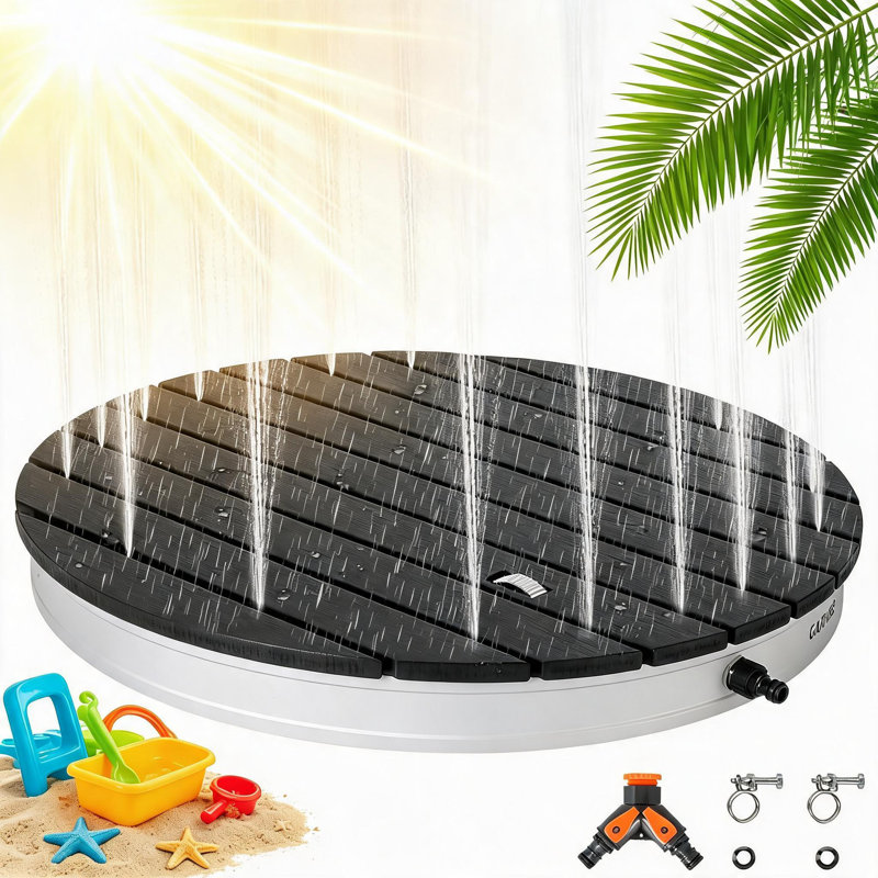 Outdoor Wood Fountain, Black