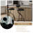 Modern S-Shaped Metal Leather Round Bar Stools With Footrest (Set of 4)-949267796