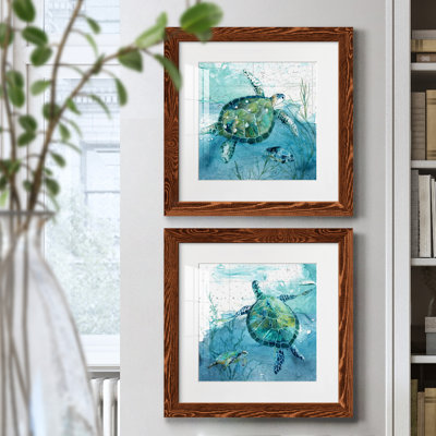 «Island Swim I», ensemble de 2 peintures