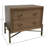 Jaywon Aurora 2-Drawer Nightstand with USB, Latte