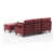 100 % polyester rouge bordeaux est en rupture de stock