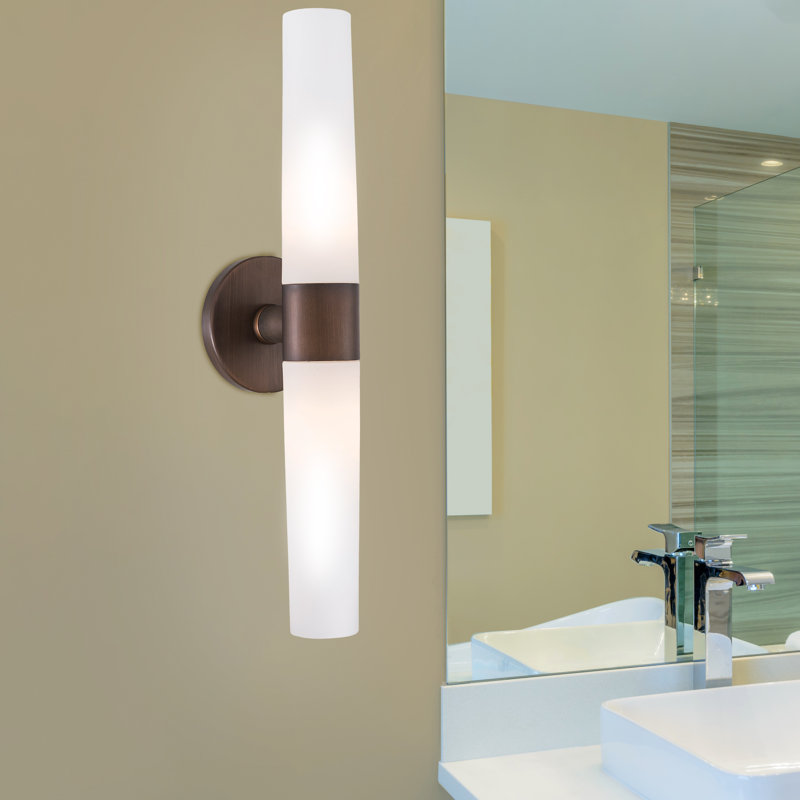 Amiela 2 - Light Dimmable Armed Sconce, Off White, Brushed Nickel