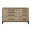 Commode 8 tiroirs caramel et cacao