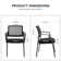 2 Pack Mesh Back Stacking Arm Chairs, Guest Reception Chairs, Ergonomic Office Chair with Armrests