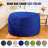 44 Inch Lazy Sofa (Blue), Velvet Fabric+Sponge Filling Comfortable And Soft, Side Pockets Convenient For Storage, Sofa Handle Easy To Move-1041175762