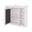 Armoire de salle de bain moderne avec miroir, armoire à miroir avec 6 tablettes ouvertes-538149767