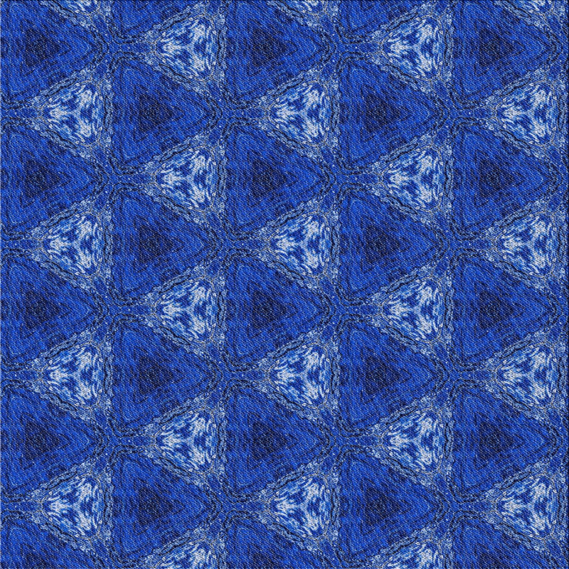 Tapis de zone bleue à motifs, Carré 4 pi
