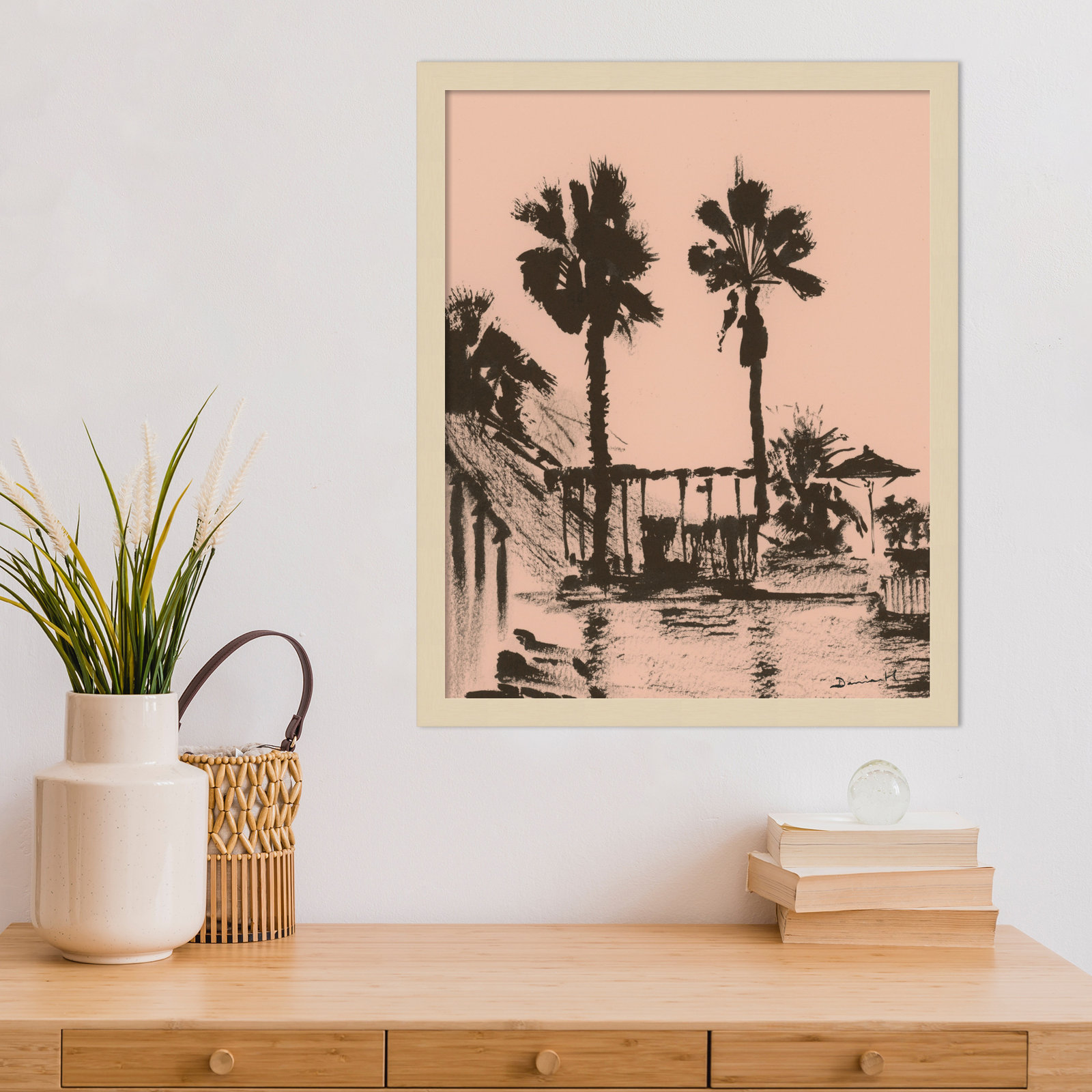 Holiday Print by Dan Hobday, Brown, 21" H x 17" W