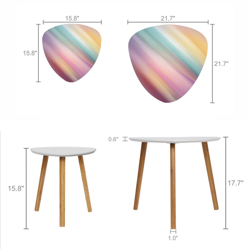 Ensemble de 2 tables gigognes Triangle Nesting