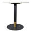 24" Square MDF Top Dining Table With Round Pedestal Stainless Steel Base And Gold Accents – Seats 2–3 People, Kitchen & Dining Room Table For Cafes-114195104