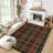 Washable Checkered Area Rug - Modern Plaid Carpet, Non-Slip & mark Resistant, Low Pile for Living Room, Bedroom, Nursery - Grey & Blue Farmhouse Style, Christmas Decor-1657810622-1657810614