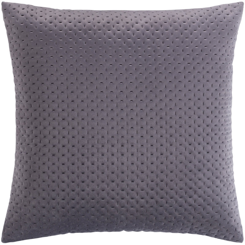 Jocques Throw Pillow Cover, 18" x  18", Charcoal, Down