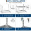 Table de barbecue NSF en acier inoxydable d'une capacité de 400 lb avec des roues de 5 po et un déflecteur de 2 po pour la cuisine commerciale-118826279