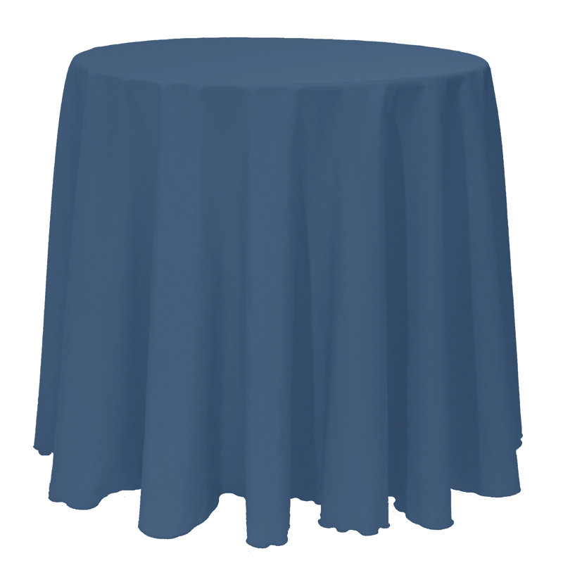 10 Pack Round Polyester Linen Tablecloth, 126" x 126", Wedgewood