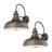 Outdoor Barn Light,Outdoor Wall Sconce,Farmhouse Porch Wall Lamp,Anti-Rust Front Door Lighting Fixture For House,Doorway,Patio,Garage(ORB+White)(Set Of 2)-1314459403