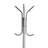 Mind Reader Freestanding Coat Rack, Multi-Hook Organizer for Office or Entryway, Metal, Silver-49627214