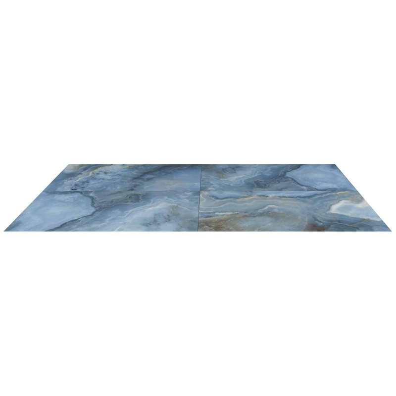 Jewel Onyx 24X48 Polished Porcelain Tile, Blue