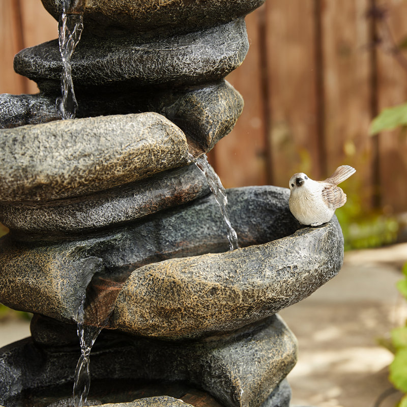 Farhaad Outdoor Sculptural Fountain with Lights