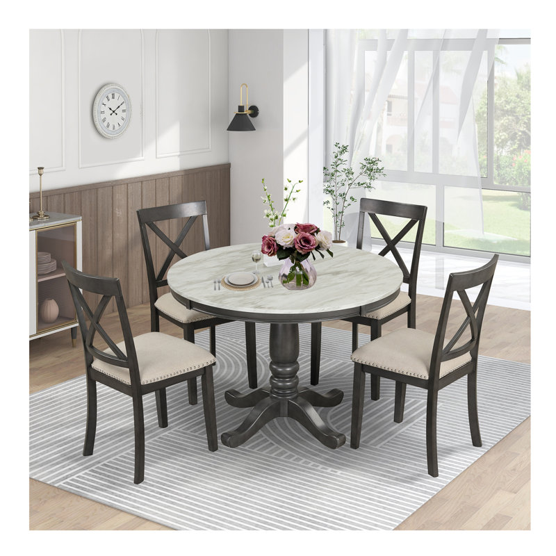 4 - Person Pedestal Dining Set