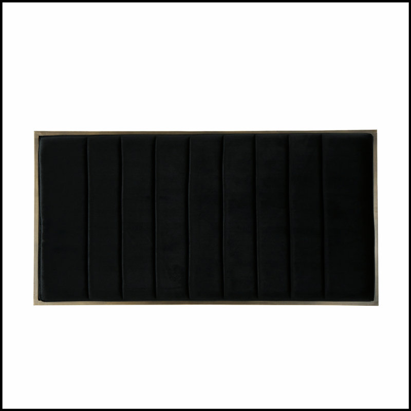 Banquette rembourrée en métal, conception simple, confortable et durable, banc multifonctionnel, Noir