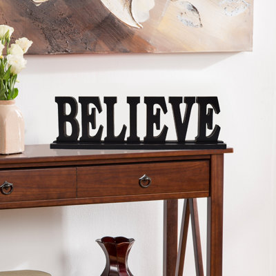 Panneau rustique en bois Believe