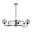Oberon 6 - Light Steel Dimmable Square / Rectangle Chandelier