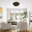 Très grand luminaire semi-encastré 4 lumières Holleneck