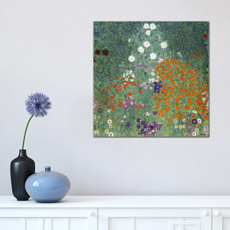 Bauerngarten Cottage Garden, 1907 by Gustav Klimt - Wrapped Canvas Print, 45.72 cm H x 45.72 cm W x 1.91 cm D