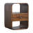 22" Brown Solid Wood One Drawer Nightstand