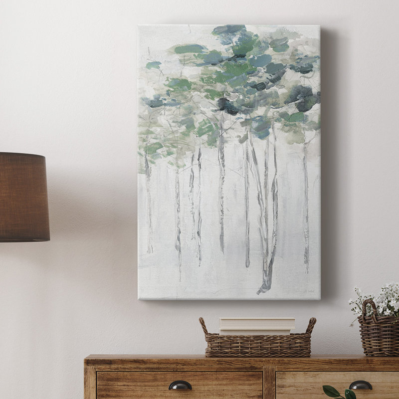 «Impasto Tree Line II» sur toile, H 12 po x l 8 po x P 1 po