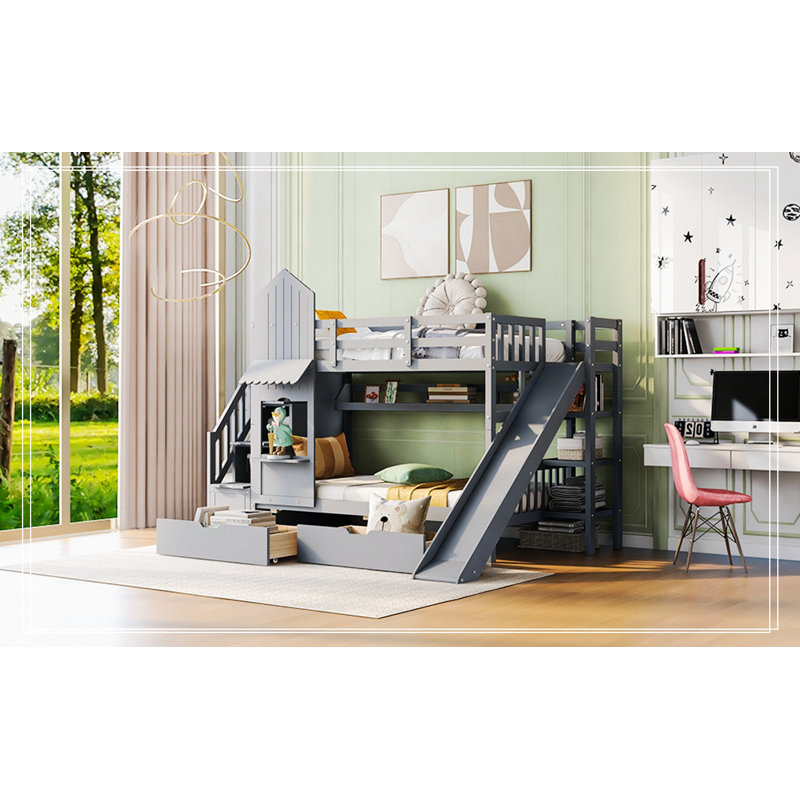 Lit plateforme Alessandria, Gris, Lit simple