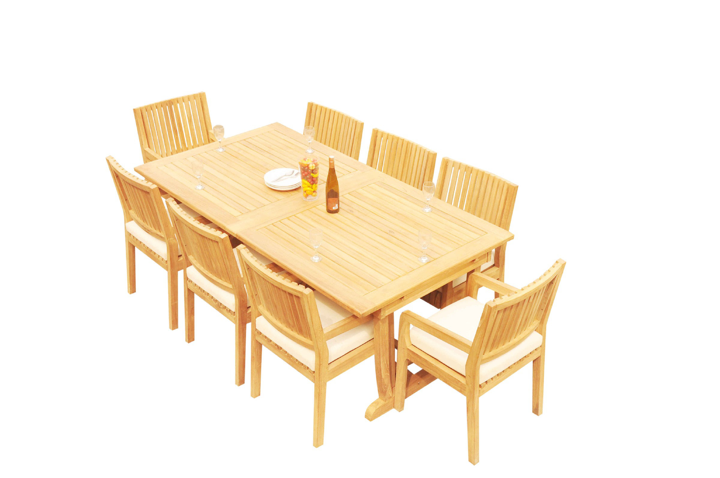 Teak Smith Maldives Rectangular 8 - Person 125" Long Teak Dining Set ...