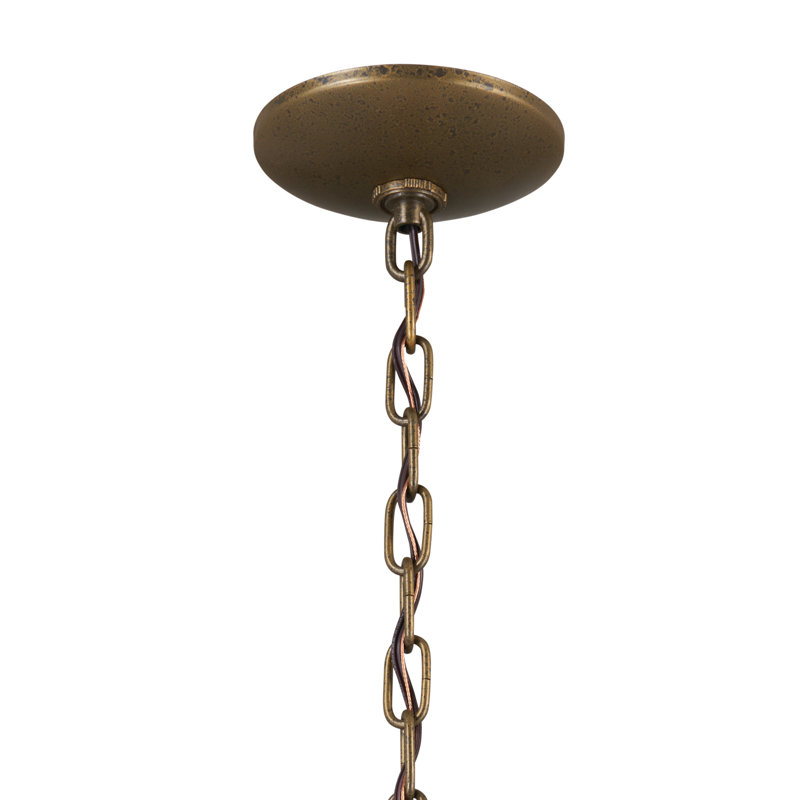 Champagne Bronze Glass Pendant Light with Opal Shade