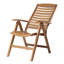 Chaise de patio inclinable en teck